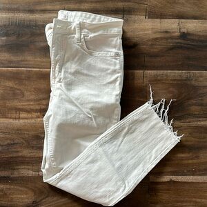 White skinny ankle pants